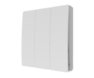 2 Gang Kinetic Push Switch Matt White IP65