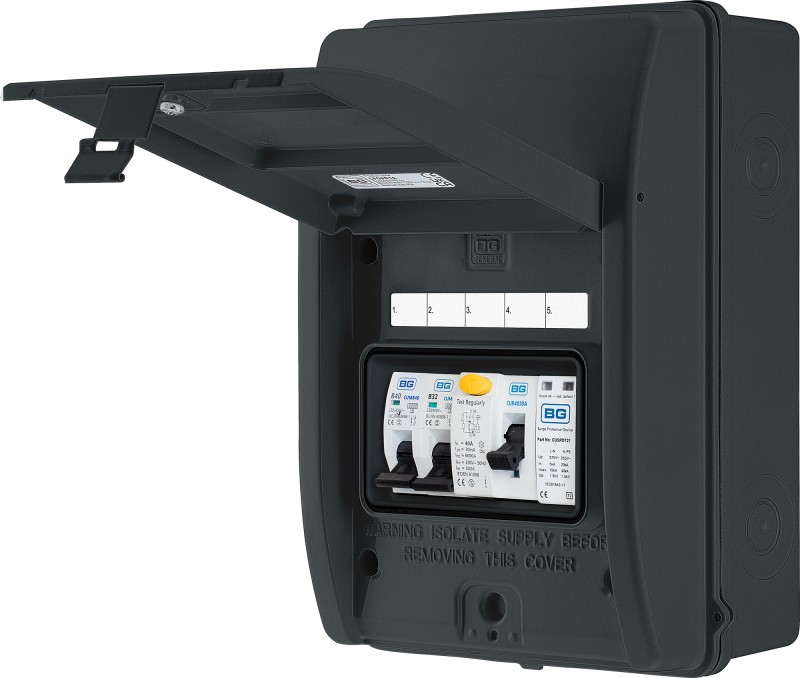 EV Circuit Protection Unit 40A RCD SPD Grey