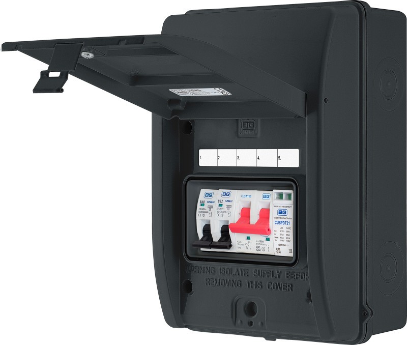 EV Circuit Protection Unit 100A Main Switch IP65 Grey