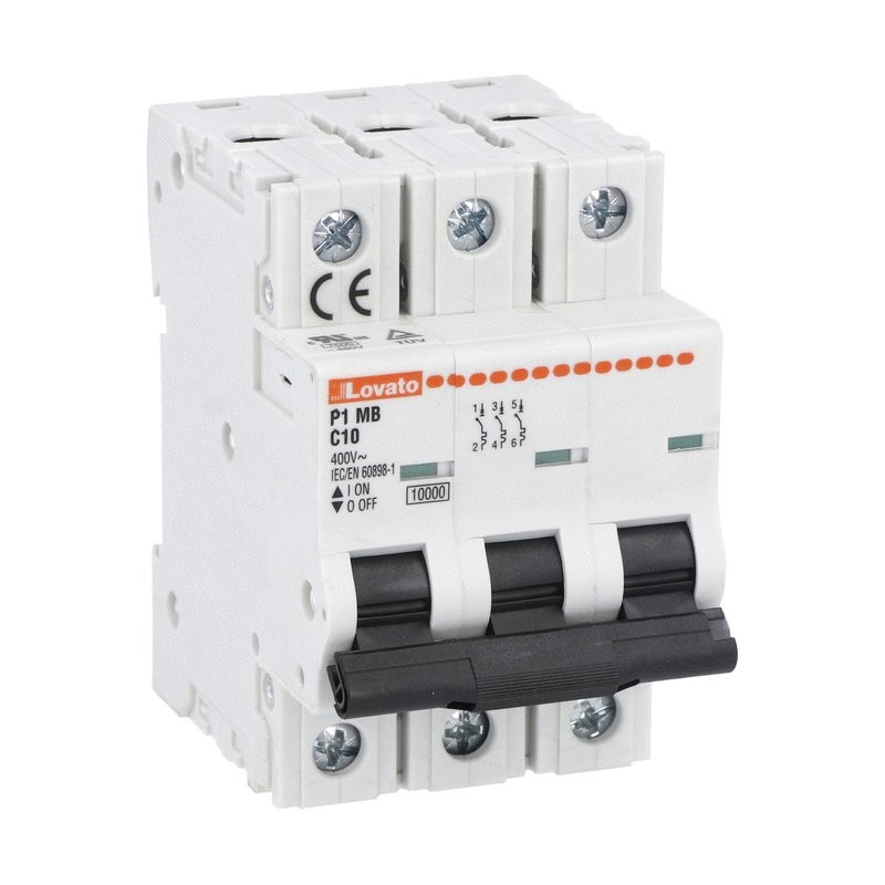 MCB 10A 10kA Three Pole Type C