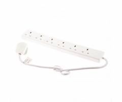Extension Lead 6 Gang 2m White